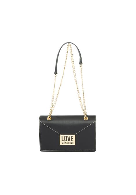 black logo shoulder bag LOVE MOSCHINO | JC4073PP1LLG1-00A